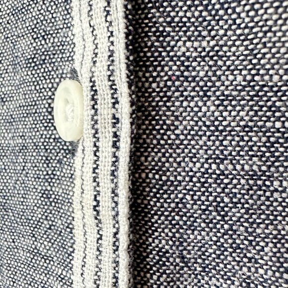 BOGO SALE! ๐๐ฅณ Two Blue Stripe Linen Tops Treasure Bond/Universal Thread S/XS - Picture 8 of 16